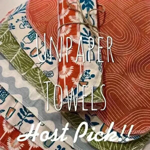 Unpaper Towels Flannel Towels Reusable Napkins Handmade Plants NEW‎ NWT